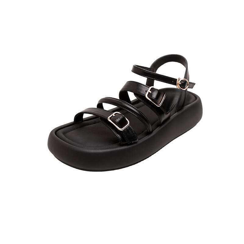 Sommer Outdoor Schuhe 2025 Neue Casual Strand Schuhe Dicke Römischen Sandalen_voghion.com