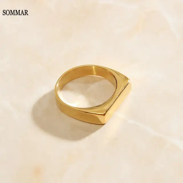 SOMMAR Magnifique GP Plaqué or taille 10 6 7 8 9 Alliances femme mini chevalière prix en euros bijoux homme_voghion.com