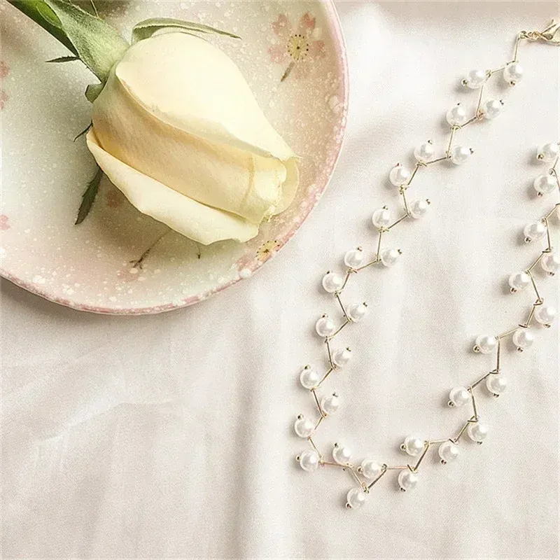Chaînes Femmes Simple Mode All-match Femmes Collier Dentelle Collier Chaîne Coréenne Cou Bijoux Sangle Accessoires Cadeaux_voghion.com