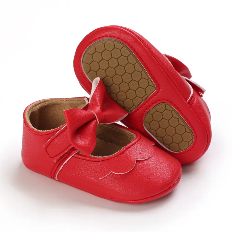 Scarpe per neonati con fiocco e suola morbida, per culla, per bambine, principesse, Littlesprouts_voghion.com
