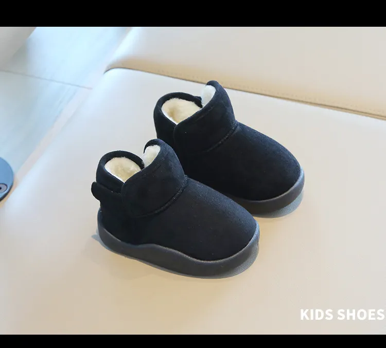 Baby Girls Boys Snow Children Winter Kids Outdoor Plush Cotton-padded Cutefeet Soft-Soled Non-slip Infant Toddler Boots_desvips.com