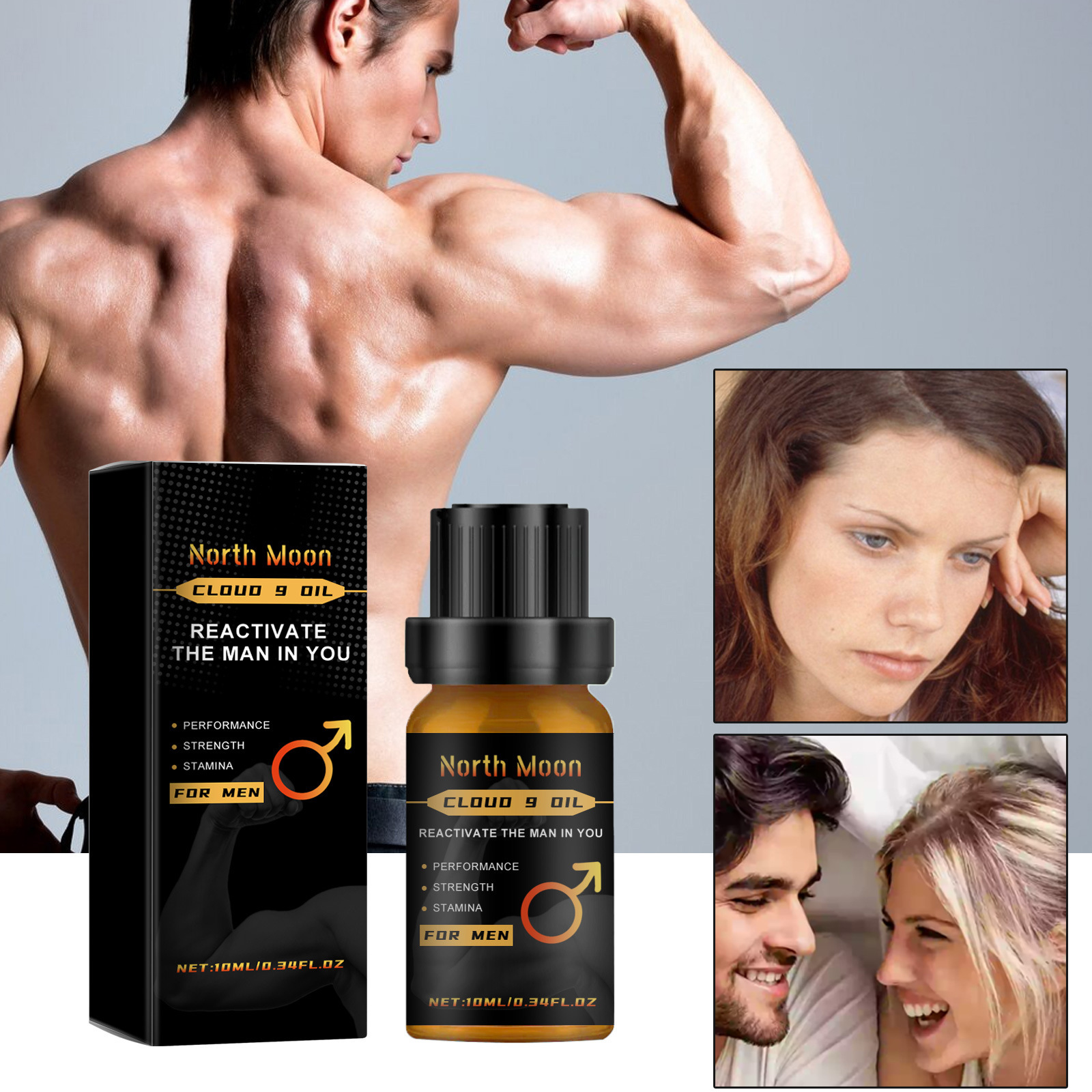 Körperpflege für Männer Feuchtigkeitsspendendes, lang anhaltendes, ätherisches Massageöl_voghion.com