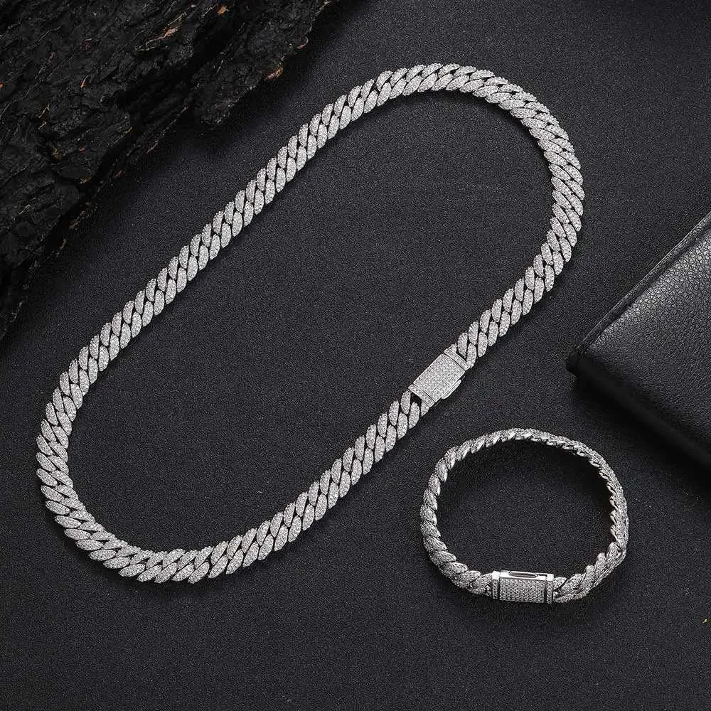 Anhänger Halsketten 10mm Hip Hop Zirkon CZ Ice Bubble Cubic Chain Halskette Damenschmuck Geburtstagsgeschenk H240613_voghion.com