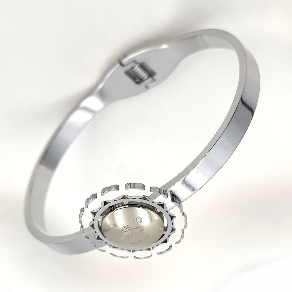 Fashion Bracelets Bangle Brand Designer Letter Sier Plated Stainless Steel Bracelet Men Women Wedding Jewelry Gifts_voghion.com