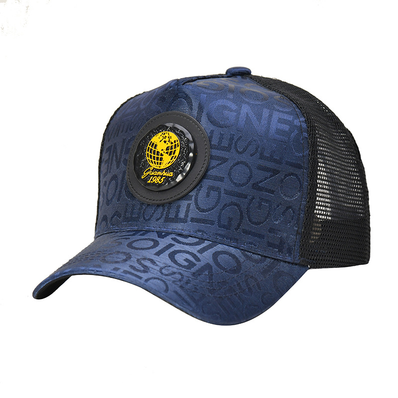 Pălărie versatilă la modă pentru bărbați, cu etichetă imprimată cu alfabet european, model baseball i, stil hip hop, cu limbă de rață_voghion.com