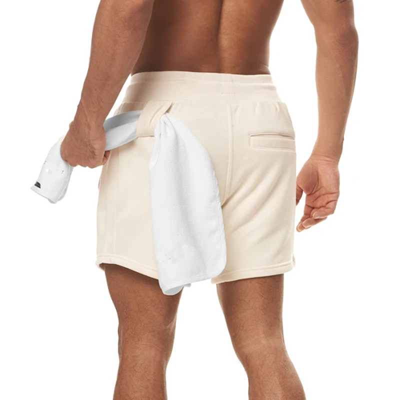 Men's Workout Shorts With Multiple Pockets & Towel Loop – Breathable Cotton Training Shorts (Lightweight Quick-Dry Elastic Waistband)​_voghion.com