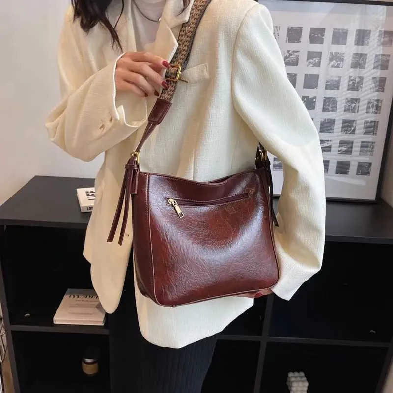 Damen Große Kapazität All-Match Tote Crossbody Stilvolle Tasche für Arbeit SchuleC241216_voghion.com