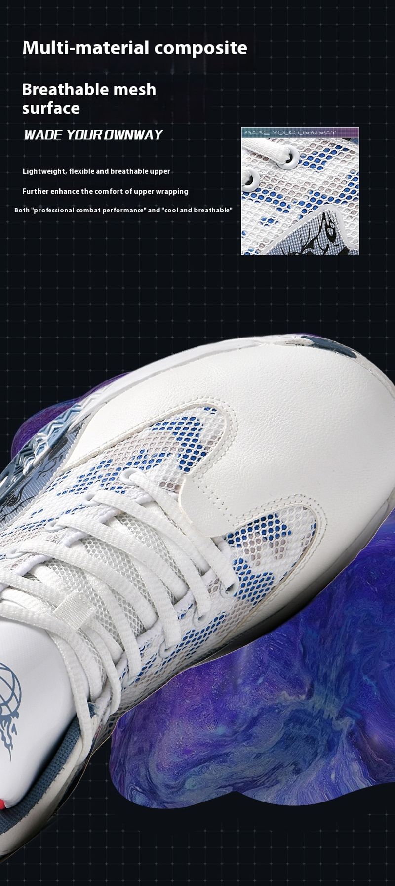 Atmungsaktiv mesh traktion basketball med anti-slip, støddæmpende, slid-beständig og atmungsaktiv turnschuhe,_voghion.com