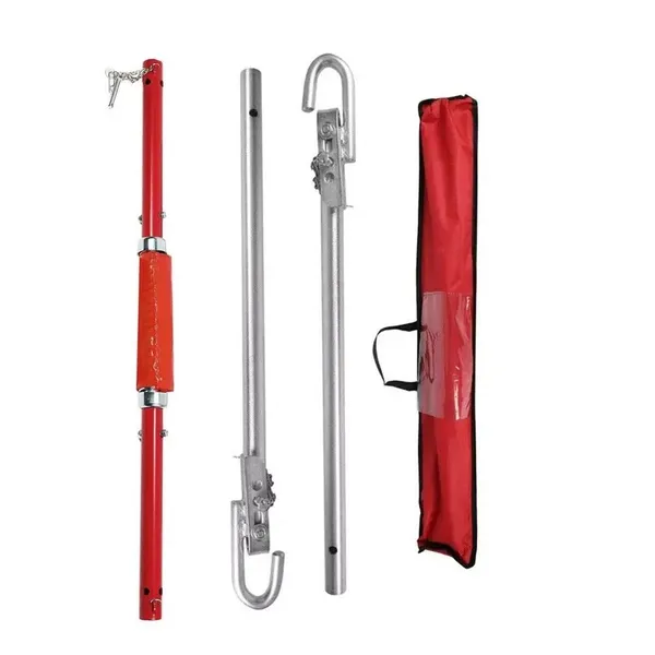 3T Heavy-Duty Tow Bar With Spring Damping, 3000kg Capacity, Red High-Visibility Design, Portable Storage Pouch, Easy_voghion.com