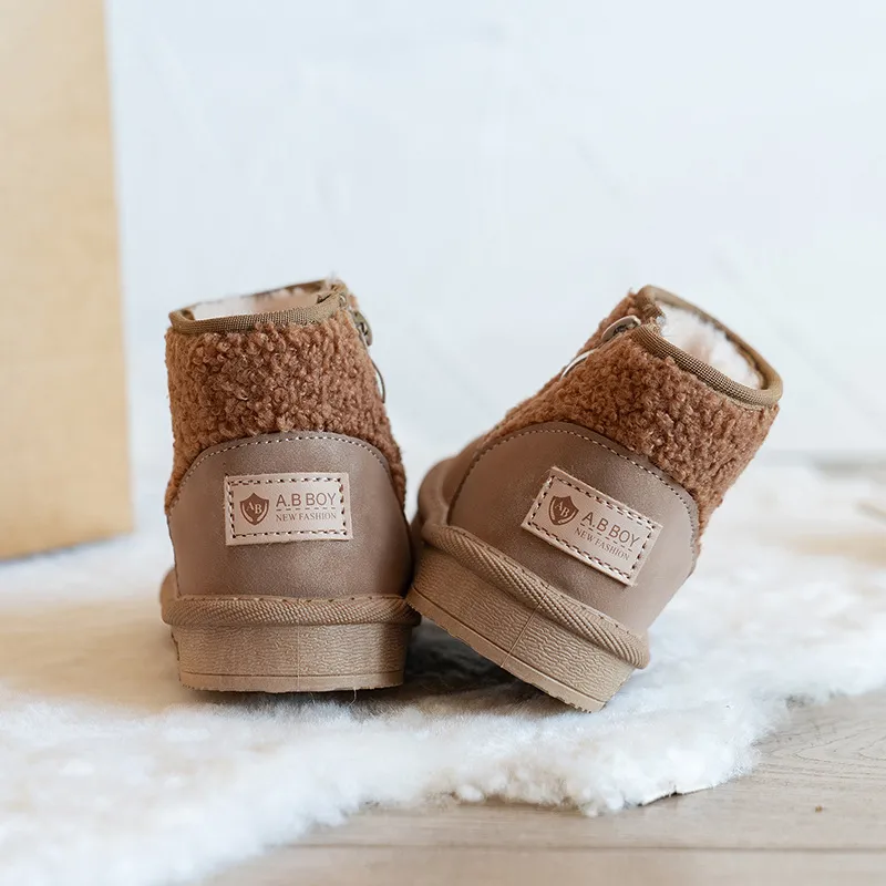 Infant Snow For Children 2025 Cute Cartoon Little Toddler Plush Thick Warm Cotton Shoes Cutefeet Kids Winter Boots Sizes_desvips.com
