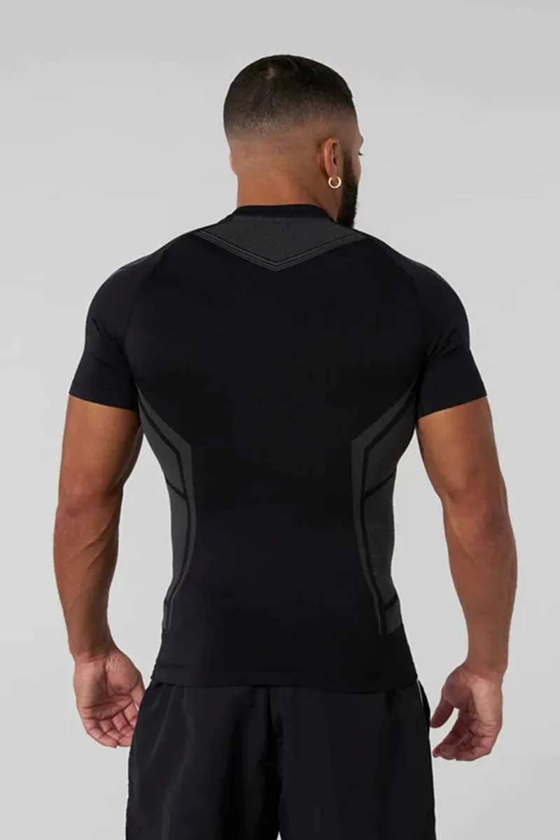 T-shirt de compression à manches courtes pour homme, séchage rapide, pour vélo, course à pied, entraînement, vêtements de sport, W250317_voghion.com