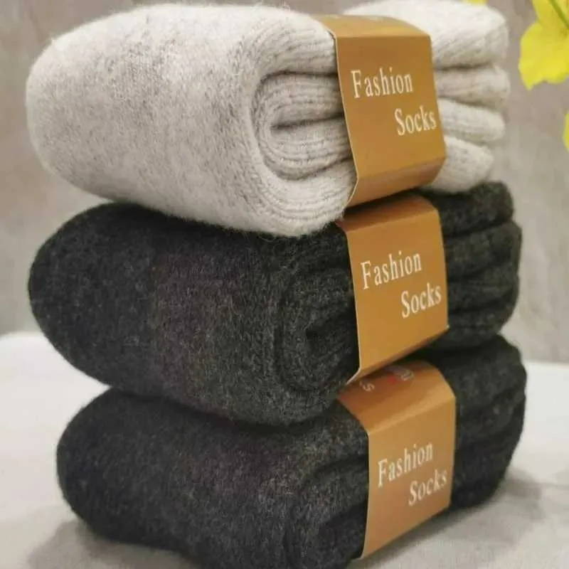 Men's Winter Thicken Wool Mens High Quality Towel Keep Warm Sock Cotton Christmas Gift for Male Thermal Socks 38-45_voghion.com