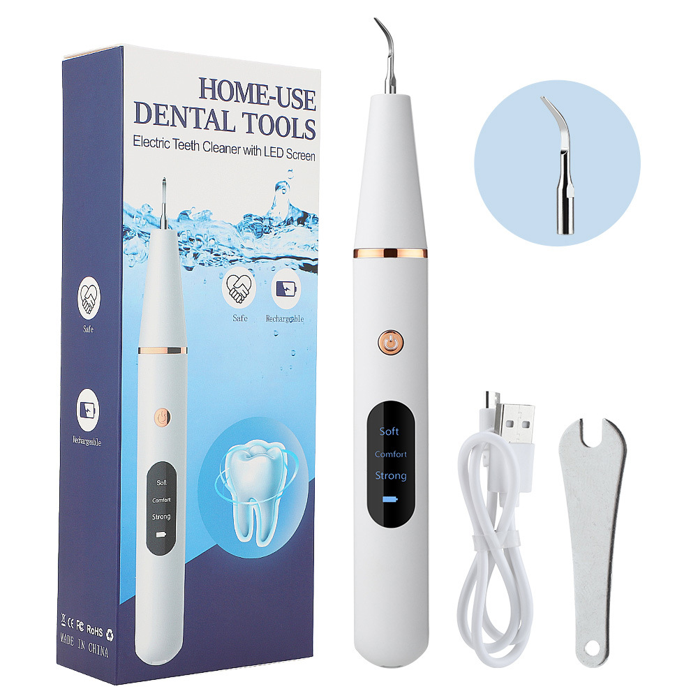 24 pulitore a caldo Strumento intelligente per la bellezza dei denti a ultrasuoni Rimozione delle macchie sui denti Dispositivo di lavaggio dei denti portatile_voghion.com