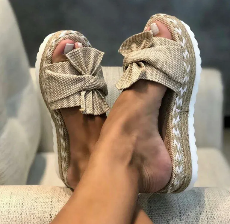 Pantofole donna leggere e traspiranti con fiocco a farfalla_voghion.com