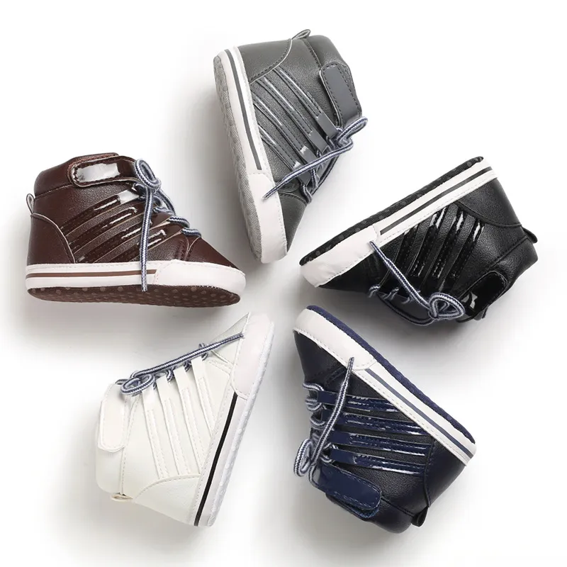 Newborn Baby Boy Girl Classical Sport Soft Sole Leather Multi-Color First Walker Lightweight Cutefeet Casual Infant_ecoleips.com