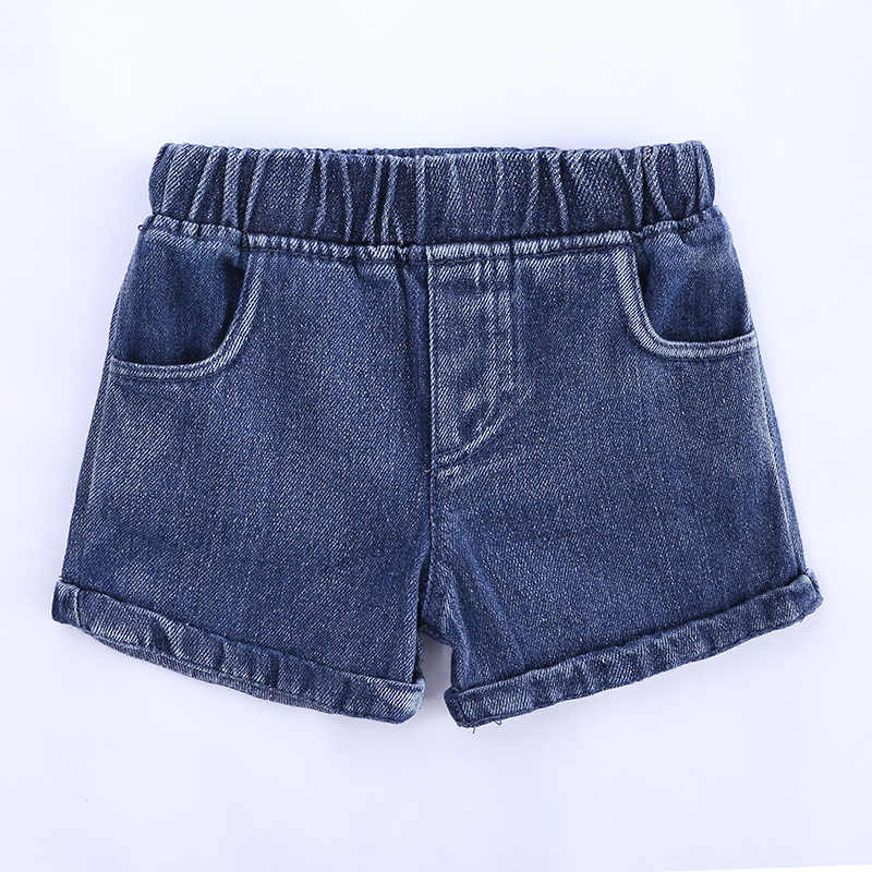Reggicalze senza maniche alla moda per ragazze e bambini + set di due pezzi di pantaloncini di jeans INS fornitura per il commercio estero_voghion.com