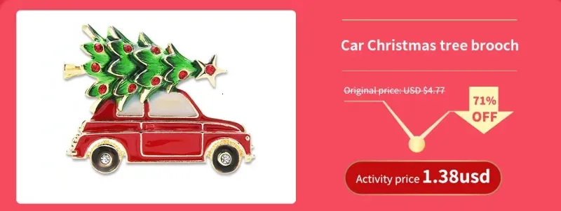 Wuli Baby Jahr Emaille Auto Weihnachtsbaum Brosche Pins Frauen Mode Schmuck Geschenk Trendy Broschen 231109_voghion.com