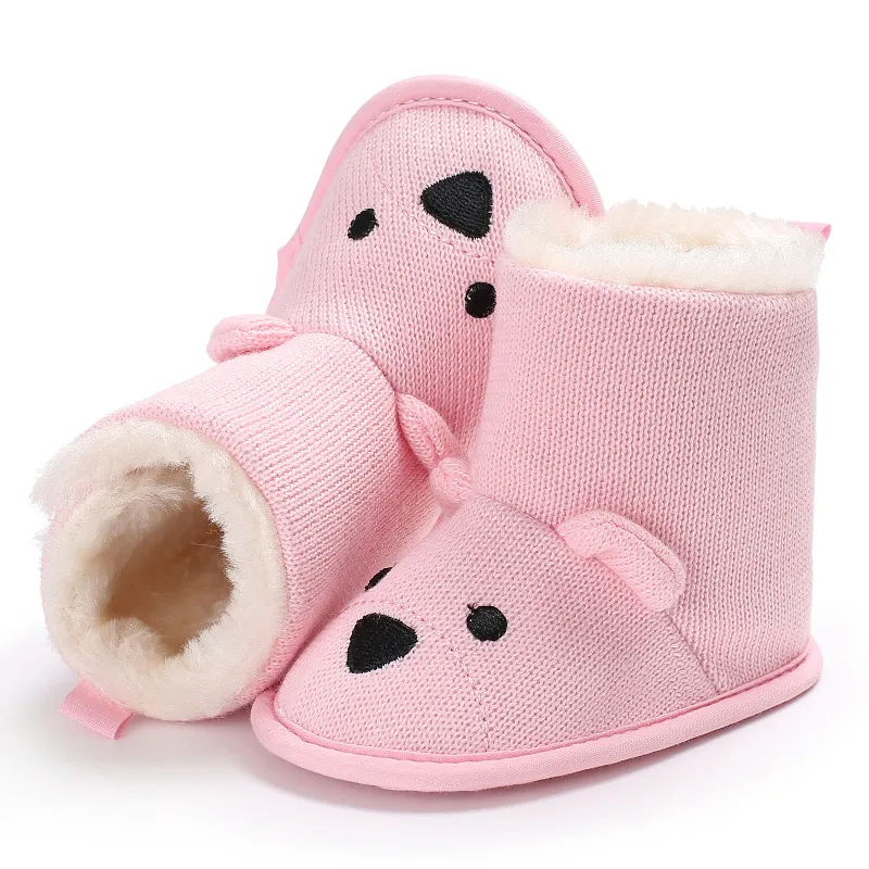 Infant Winter Baby Toddler Newborn Cute Cartoon Bear Shoes Cutefeet Girls Boys Little Kid First Walkers Snow Boots_desvips.com