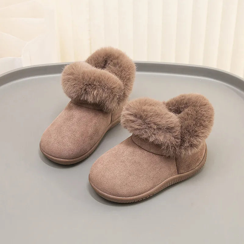 Bebek Kız Kar Çocuk Pamuklu Ayakkabılar Cutefeet Peluş Sıcak İlk Yürüteçler Kaymaz Bebek Botları 12 - 17 Numara_voghion.com