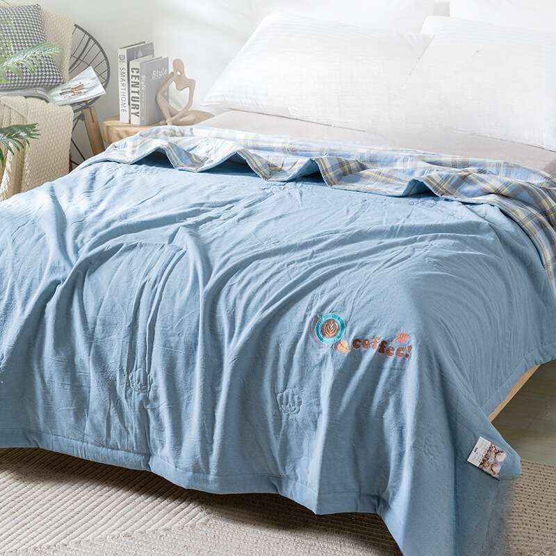 Cotton Summer Air Conditioning Cooling, Made Of Cotton, Summer Bedding Washable Lightweight_voghion.com