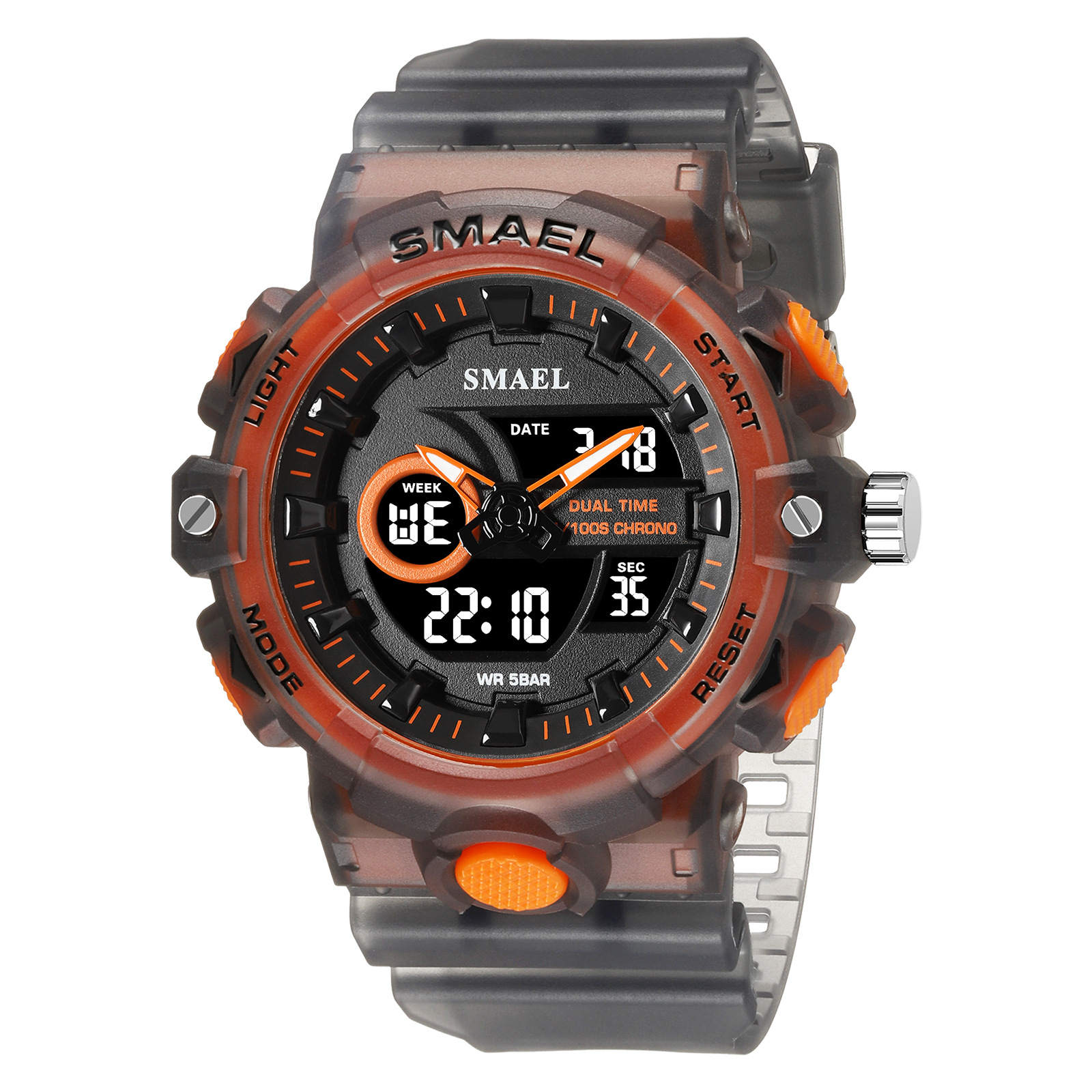 SMAEL flagship store boys and girls trend sports waterproof watch Electric watch LED personality multi-function mountaineering watch_voghion.com