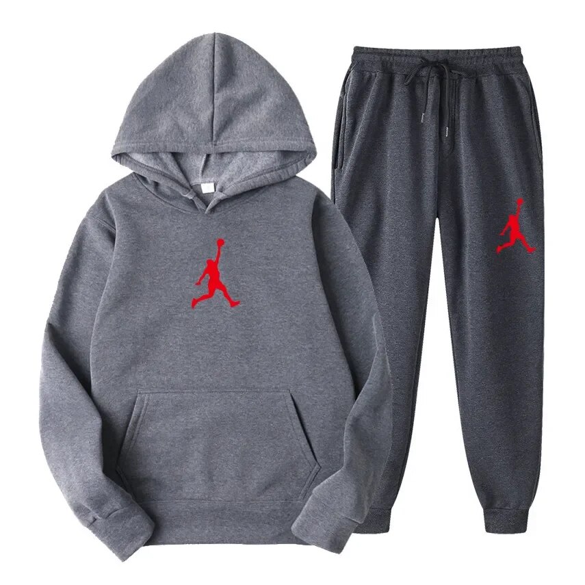 24New marque hiver hommes ensembles 2 pièces sweats à capuche + pantalons de course costumes de Sport décontracté hommes/femmes sweats survêtement à capuche_voghion.com