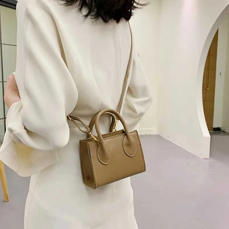 Retro Mini Square Handbag For Women Pu Leather Shoulder Messenger_voghion.com