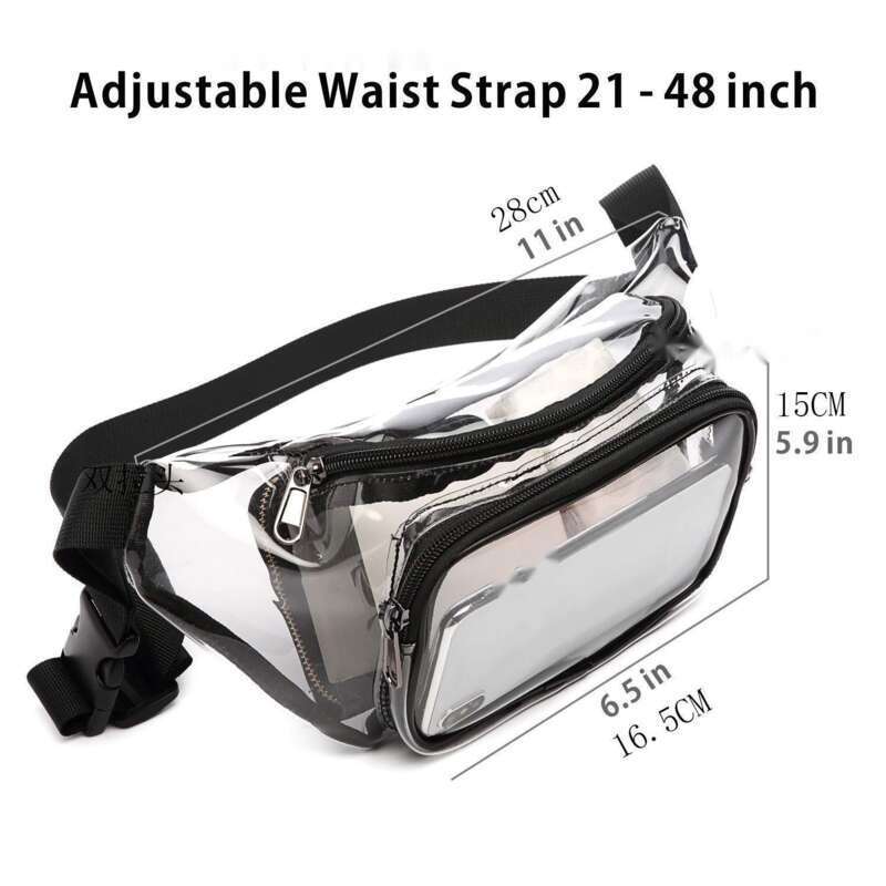 Cintura transparente, grande capacidade, armazenamento de viagem portátil, bolsa esportiva para atividades ao ar livre, à prova d'água e poeira, o mesmo estilo_voghion.com
