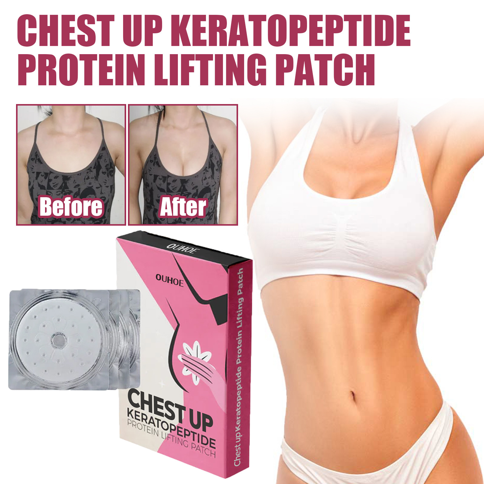 OUHOE protein lifting for tightening, preventing sagging, firming, plump and full massage care of the chest_voghion.com