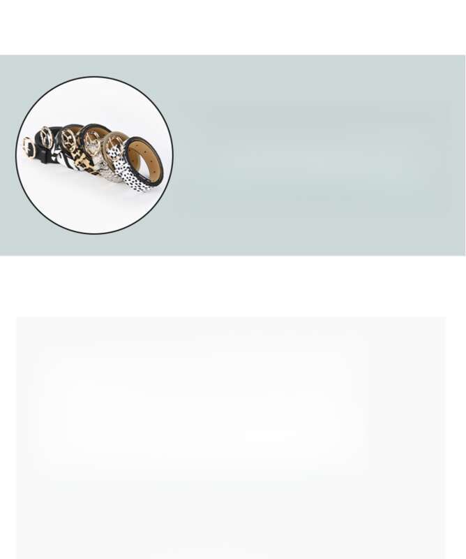 New Loose Fashion Snake Leopard Decoration Jeans Irregular Women's Belt_voghion.com