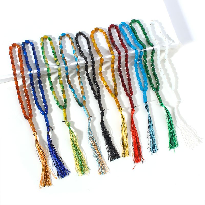 Bracciale con perle di preghiera musulmane ovale bicolore_voghion.com