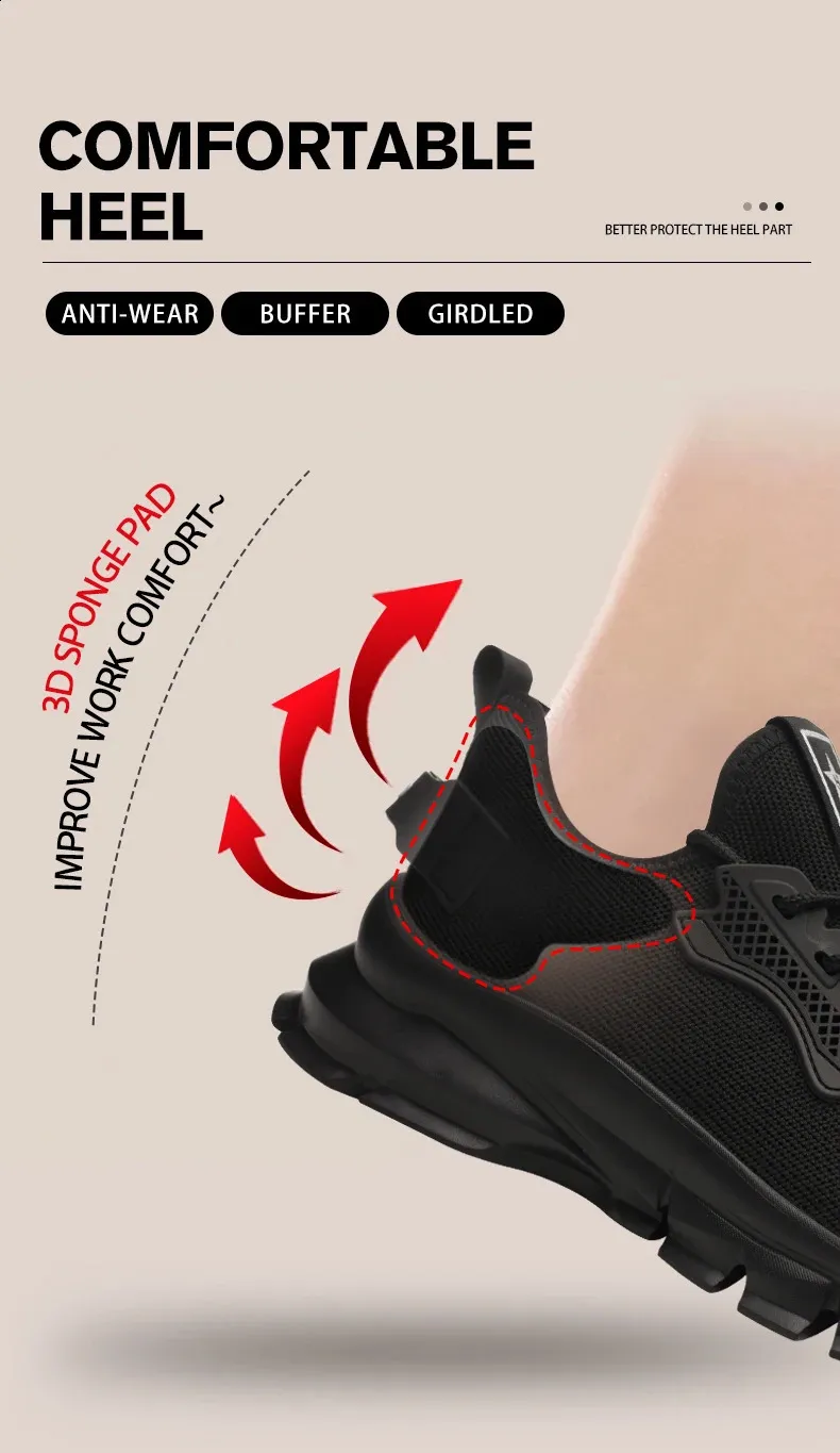 Chaussures de sécurité confortables, respirantes, anti-écrasement et anti-perforation, à semelles souples 250122_voghion.com