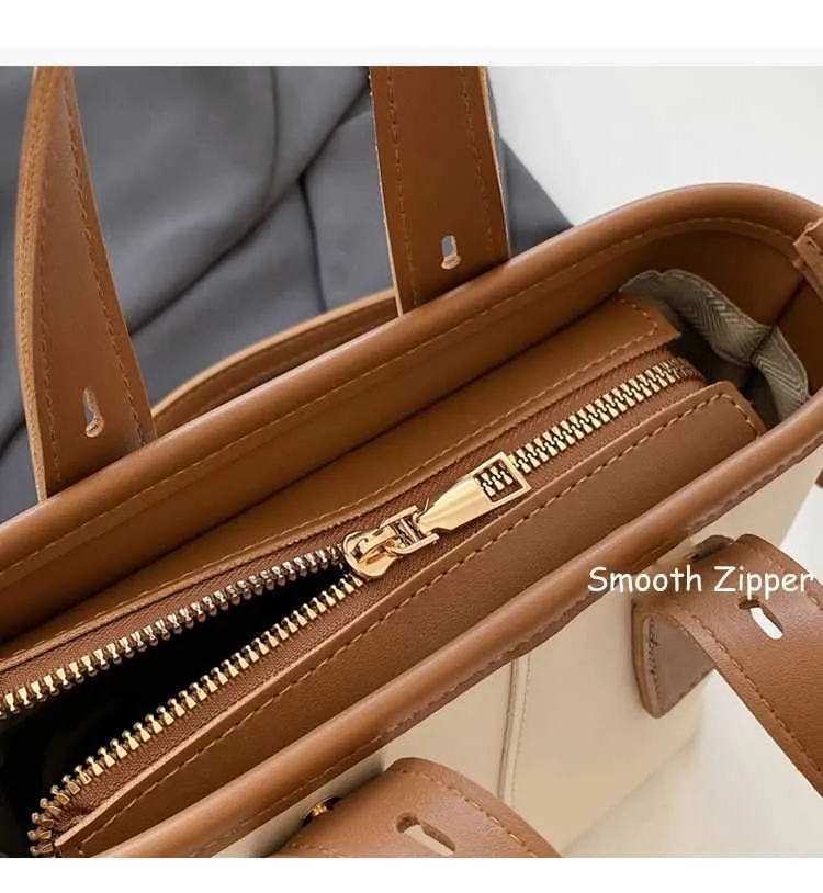 Retro Women Pu Leather Bucket Solid Soft Large Capacity Female Crossbody Bag All-match Lady Commute Messenger Shoulder_voghion.com