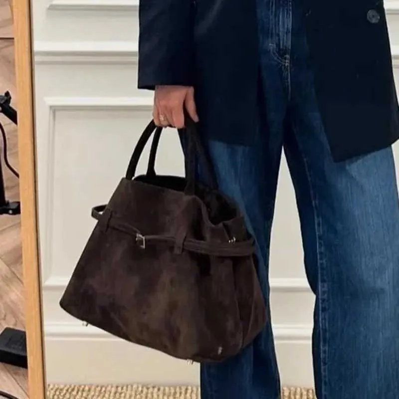 Velour Chamois Retro Tote Taske Til Kvinder Desinger Scrub Håndtaske Kvinde Stor Kapacitet Moderigtige DametaskerC241018_voghion.com