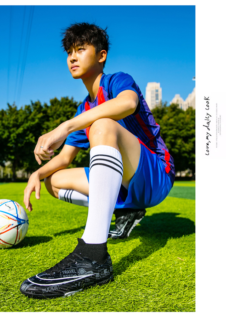 Men Soccer Shoes Outdoor Non-Slip AG/TF Football Boots Male Teenagers Adult Cleats Boys Breathable Comfortable Match_voghion.com