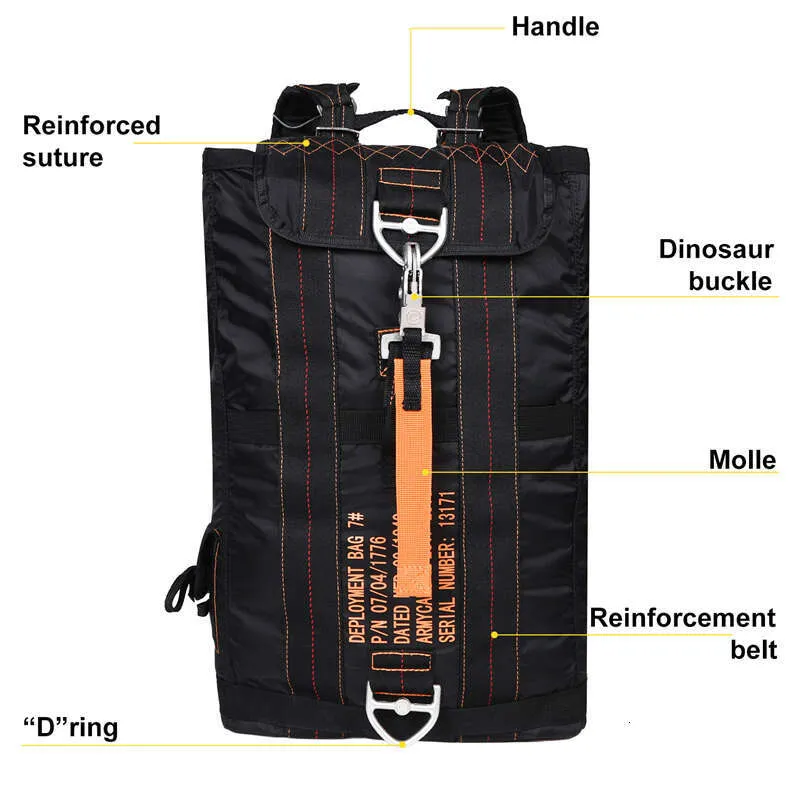 Zaino multiuso resistente, leggero, borsa da paracadute per viaggi di caccia all'aperto, escursioni, scuola, avventure_voghion.com