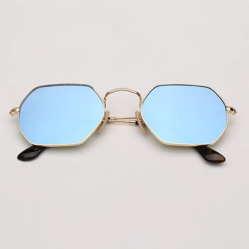 Hexagonal Sunglasses Metal Frame Classic Retro Shades For Men_voghion.com