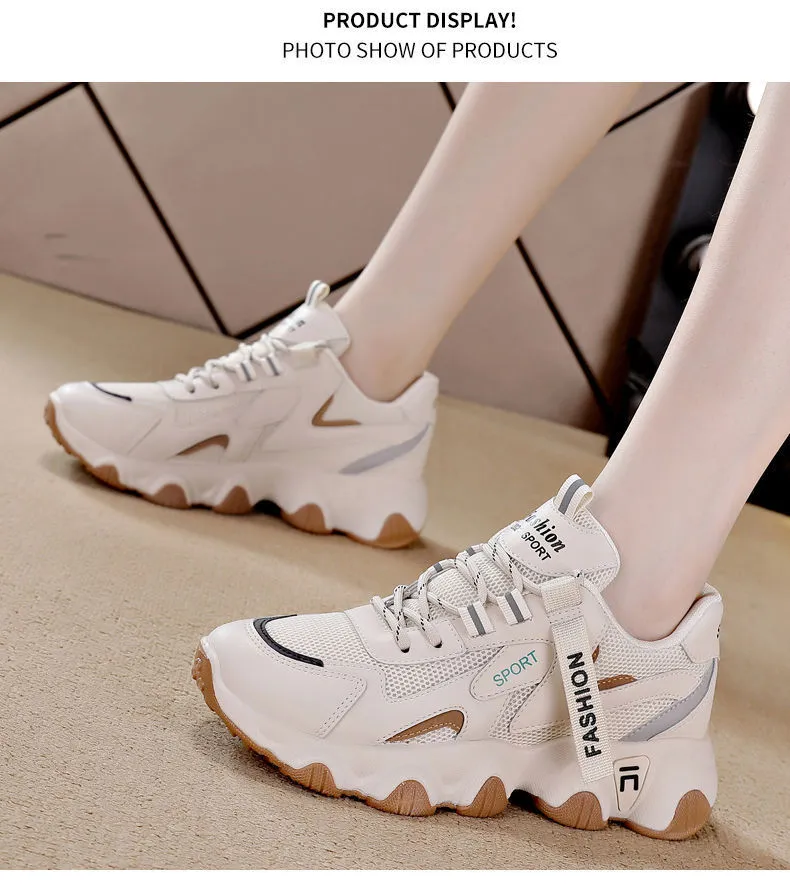 Matsuke Sole Round Toe Dad With Mesh For Comfortable Breathability Fashionable And Versatile Casual Sports Shoes_voghion.com