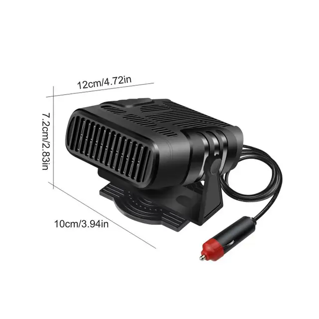 200 W-os 12 V/24 V-os hordozható ventilátor 2 az 1-ben elektromos hűtőventilátor, fűtés, automatikus szélvédő-leolvasztó, páramentesítő autófűtés_voghion.com