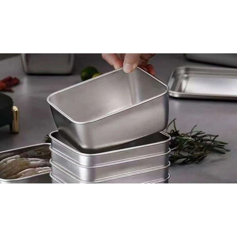 【/Cover Included 】 316 Stainless Steel Fresh-keeping Picnic Rectangular Multi-purpose Box, Refrigerator Storage Box_voghion.com