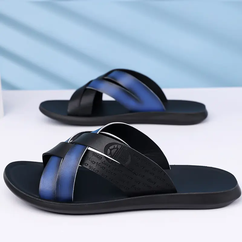 Pantofole in pelle da uomo sandali da spiaggia comodi_voghion.com