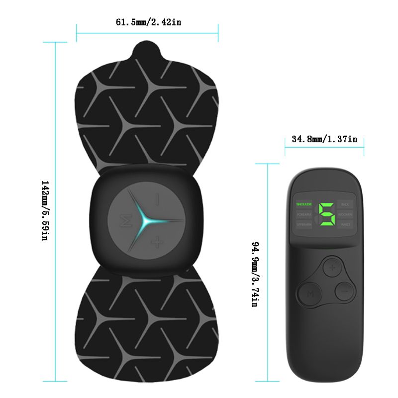 Mini elektrisks USB masāžas paliktnis 6 režīma EMS Tens visa ķermeņa muskuļu relaksējošais masieris M89F_voghion.com