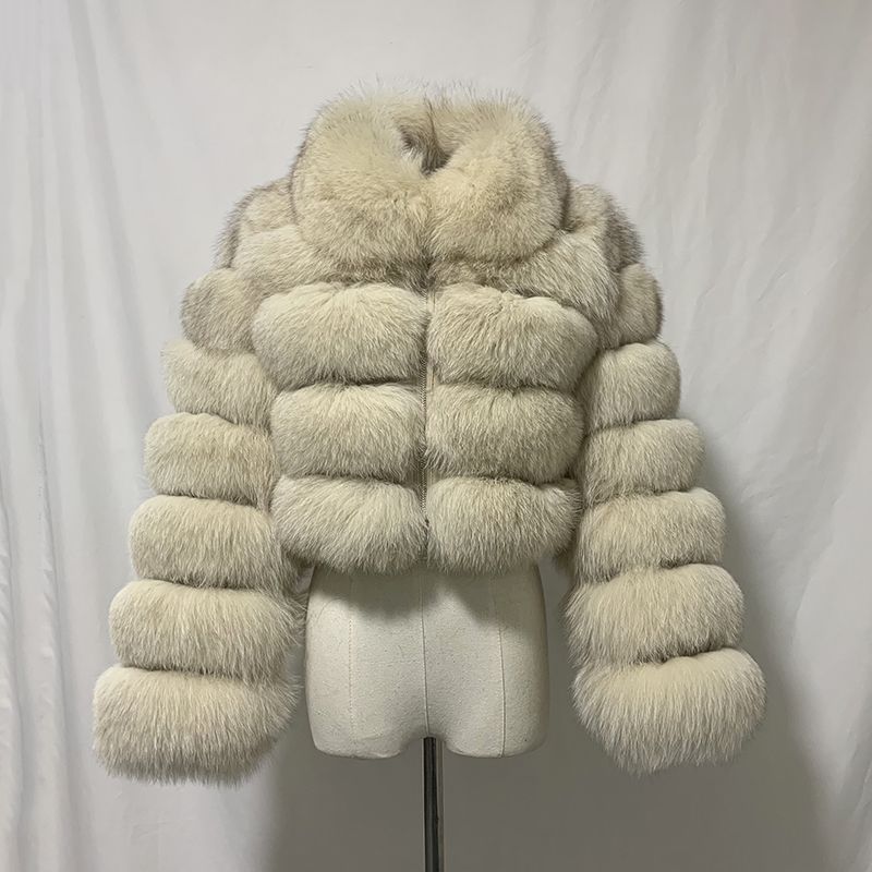 Vêtements pour femmes manches courtes en fourrure pour femmes automne et hiver hauts chauds manteau en peluche tendance_voghion.com