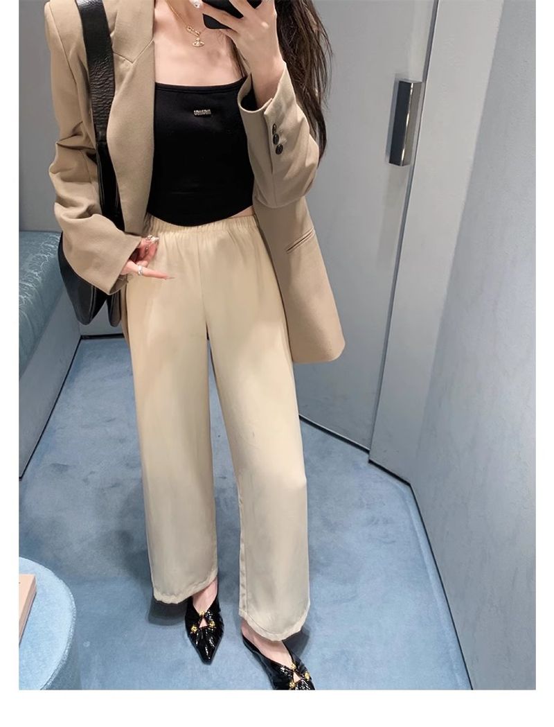 Grape Mom's Same Style Spring New Triangle Buckle Hollow Pointed Pleated Baotou Muller Half Slippers Women's Genuine_voghion.com