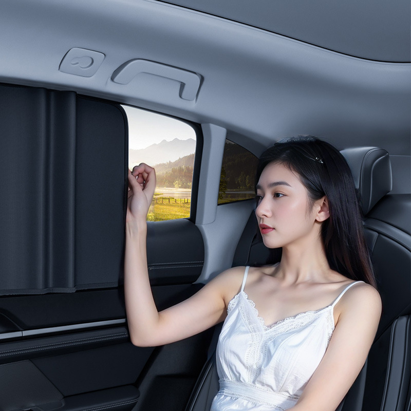 Car sunshade window sun protection heat insulation side window visor privacy glass privacy curtain car front windshield blackout curtain_viptrois.com
