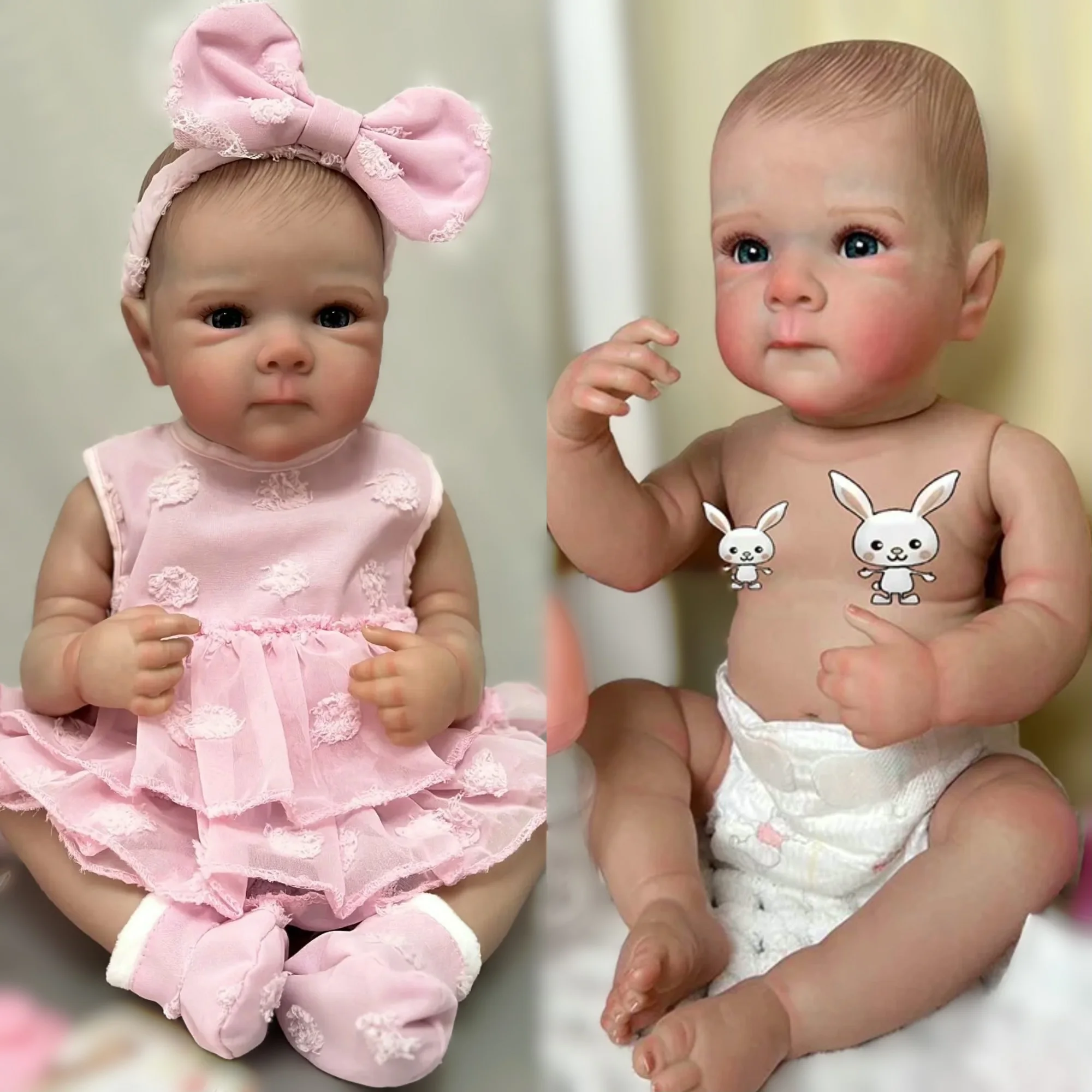 46cm 18palcová Bettie celotělová měkká vinylová holčička Reborn s namalovanými realistickými vlasy Hračky Bebe Reborn_voghion.com