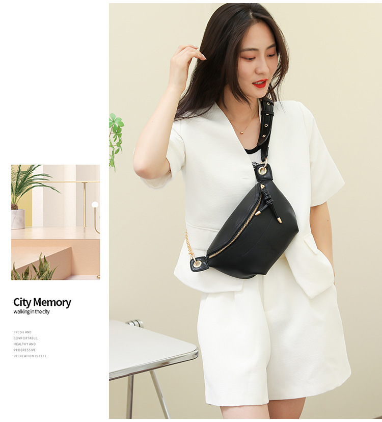 Sac à bandoulière vintage pour femme, sac à chaîne, sac banane tendance_voghion.com