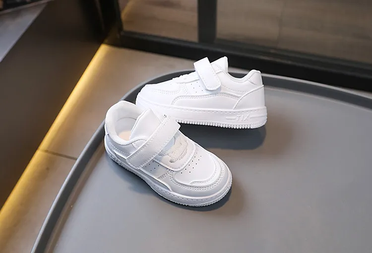 Students Tennis Sneakers Kids Spring Autumn Boys Girls Sports Happysteps Casual Board Leather Soft Soled Children White_desvips.com