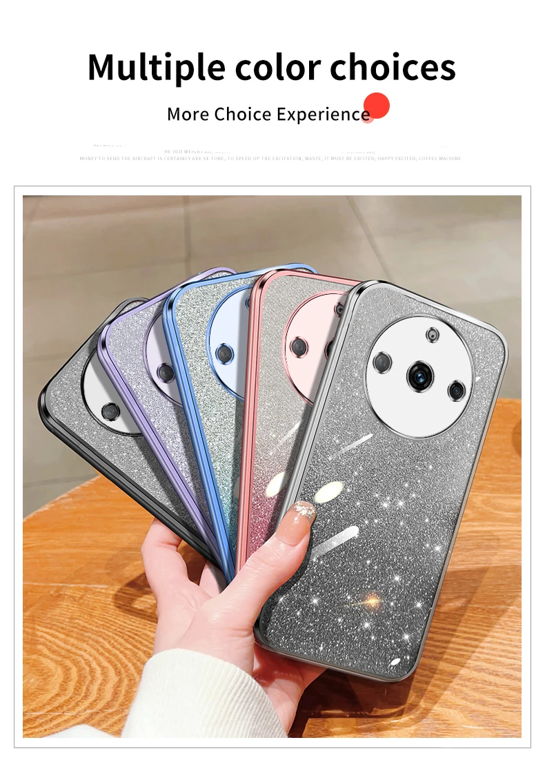 Shiny Gradient Glitter Phone Case For Oppo Realme Series Back Cover_voghion.com