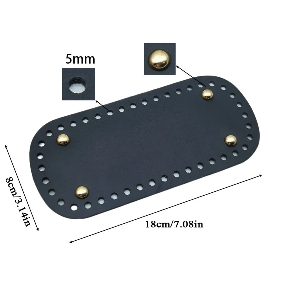 18*8cm Long For Knitted PU Leather Base Handmade With Holes DIY Crochet Bag Bottom Accessories 2023_voghion.com